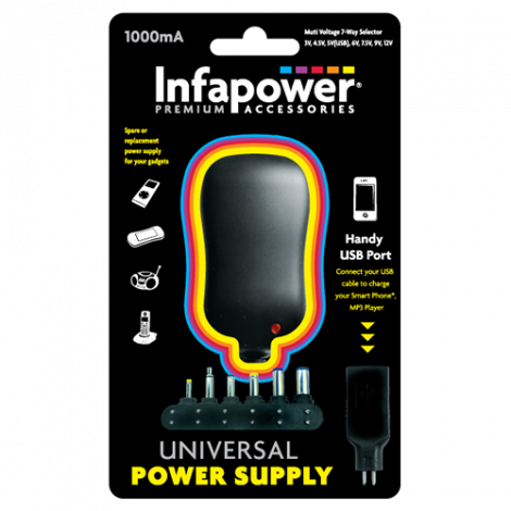 Infapower P002 1000mA Universal Power Supply
